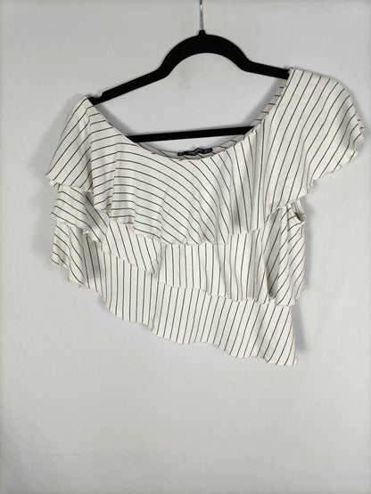 MANGO.Top rayas asimétrico T.s