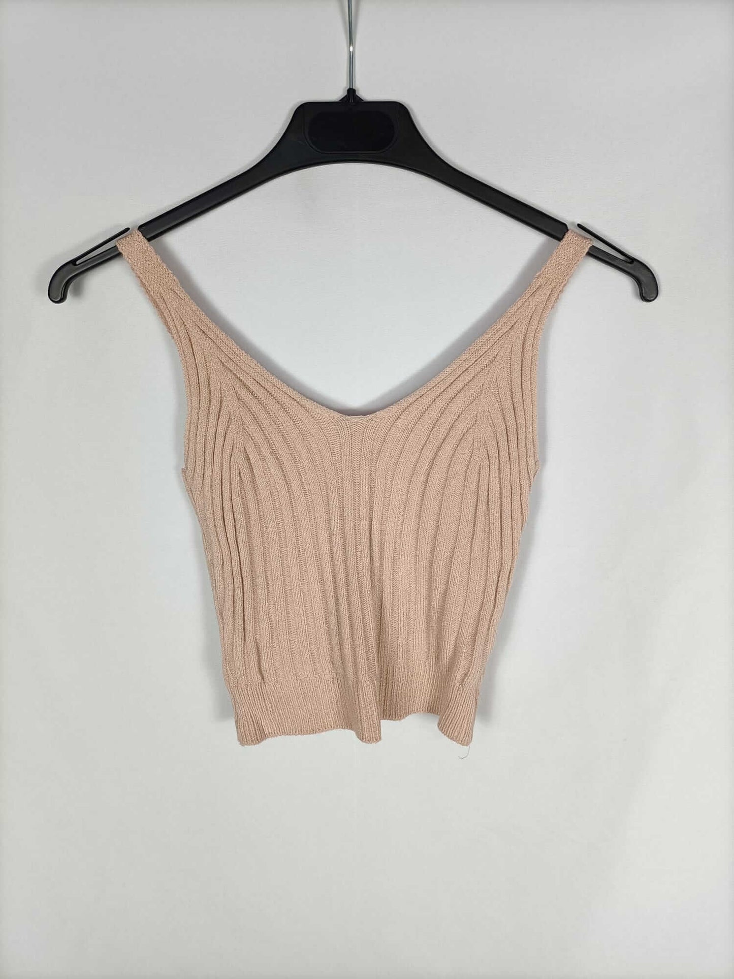 OTRAS.Top elástico punto canalé rosita TU (S)