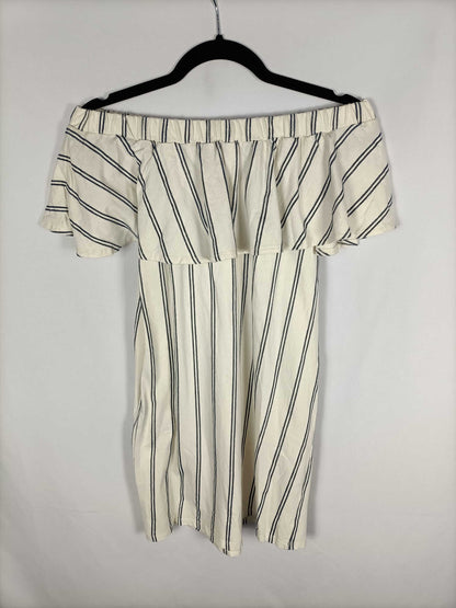 MANGO.Vestido corto beige T.xs