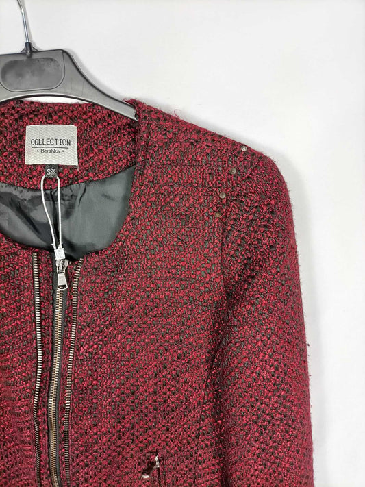 BERSHKA.Cazadora tweed T.s
