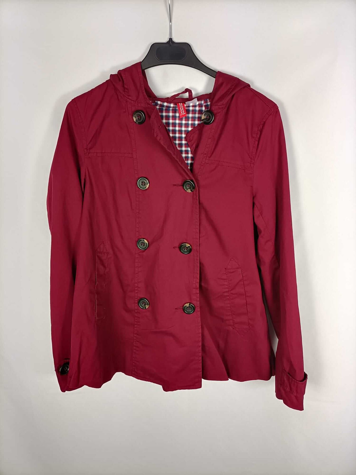 H&M.Trench burdeos T.34