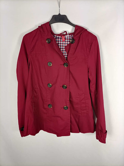 H&M.Trench burdeos T.34