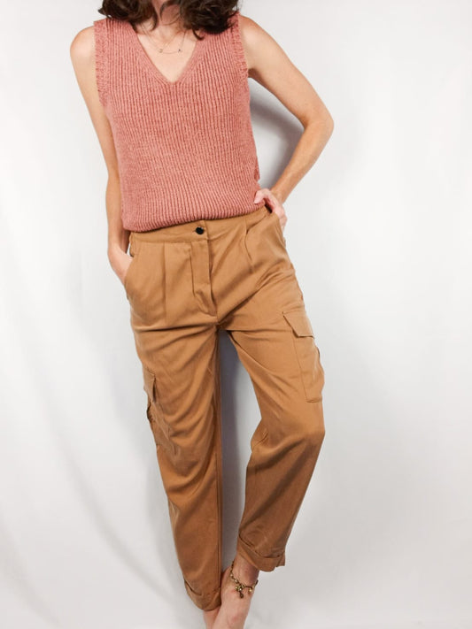 MANGO.Top punto teja T.s