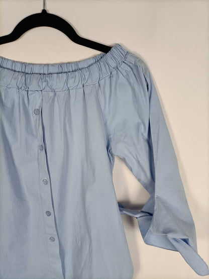 OTHERS.Blue boat neck top TU (S/M)