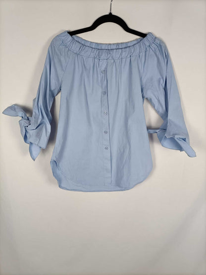 OTHERS.Blue boat neck top TU (S/M)