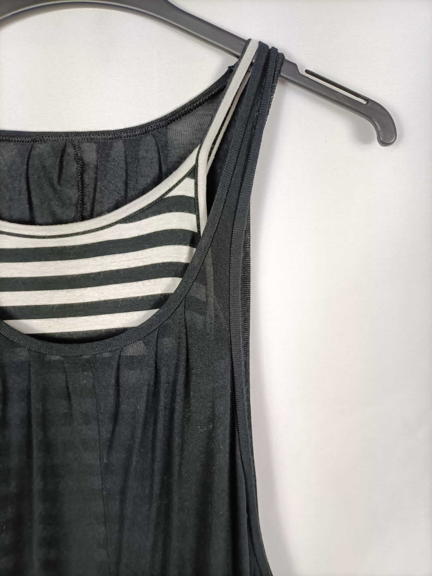 SISLEY.Black double-layer top S 10/11