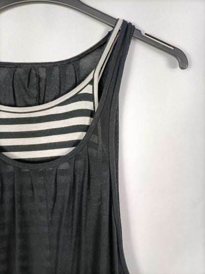 SISLEY.Black double-layer top S 10/11