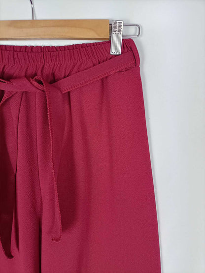 OTRAS.Pantalones burdeos palazzo TU (s/m)
