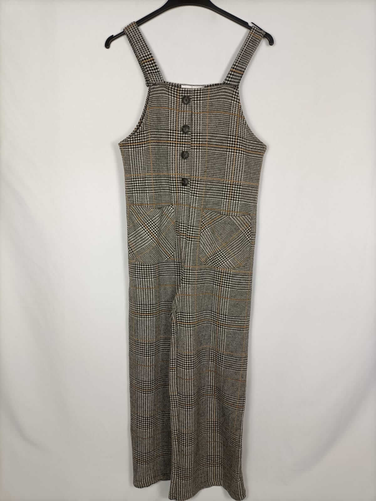 ZARA KIDS.Peto cuadros grises T.13/14