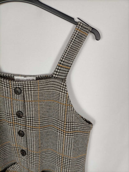 ZARA KIDS.Peto cuadros grises T.13/14