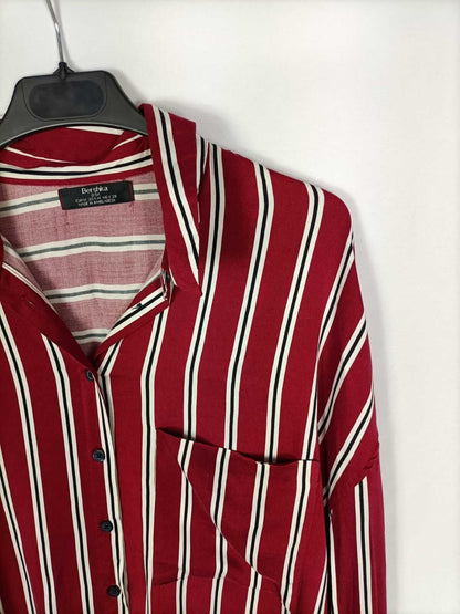 BERSHKA.Blusa rayas T.m