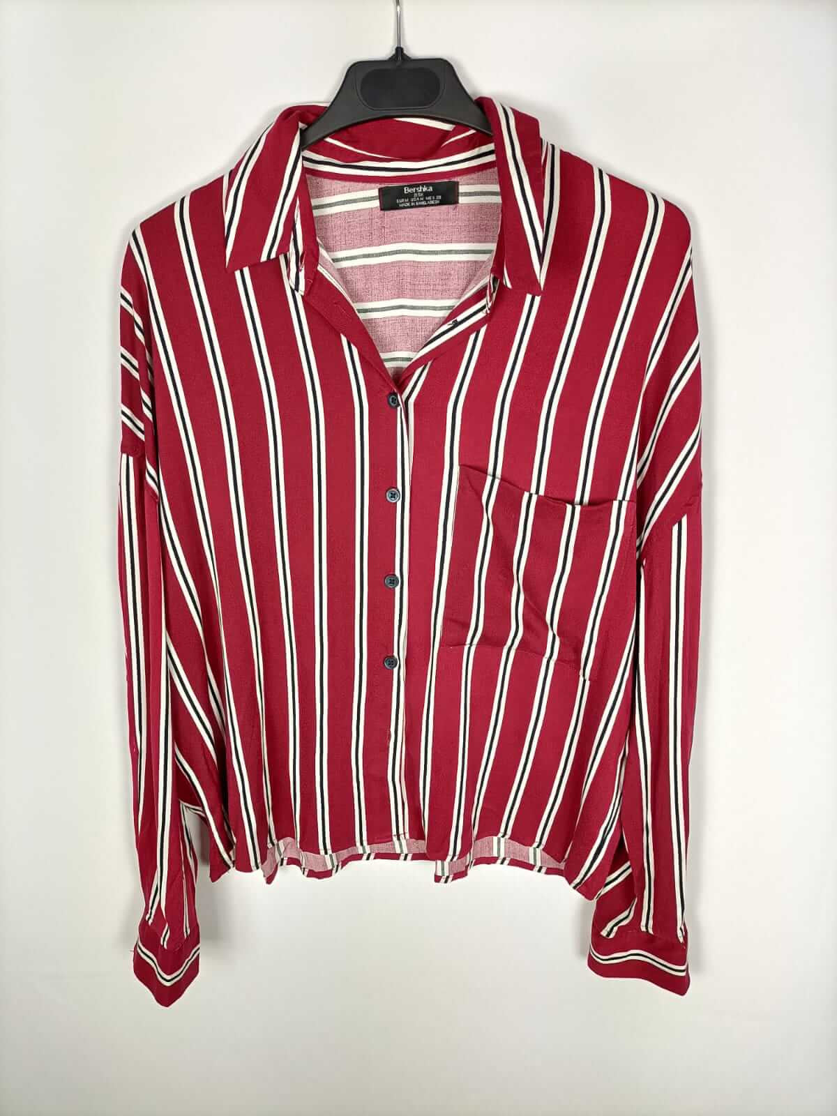 BERSHKA.Blusa rayas T.m