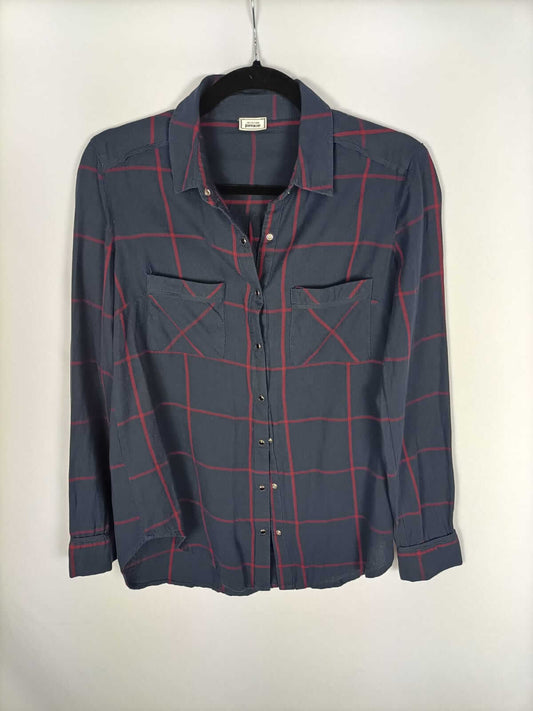 PIMKIE.Blusa azul cuadros T.s/m