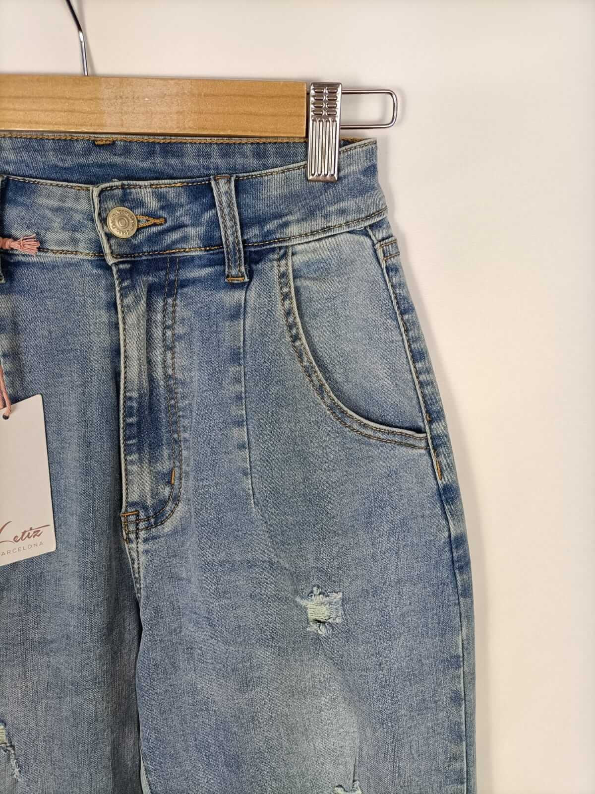 LETIZ.Pantalones denim anchos T.xs