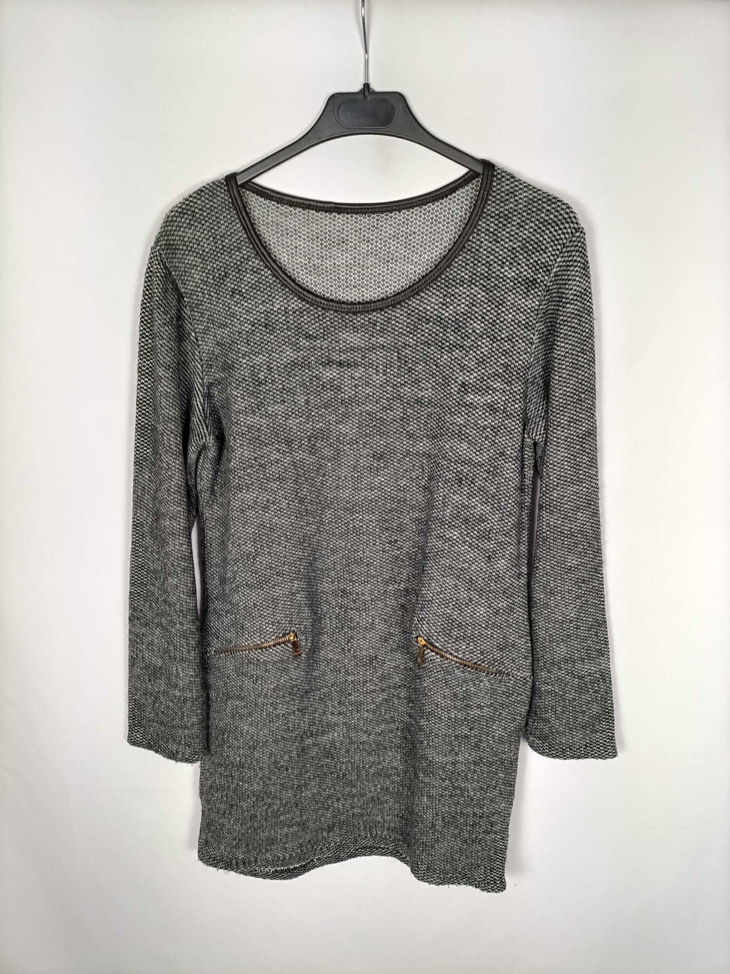 OTRAS.Vestido gris jaspeado TU (s/m)