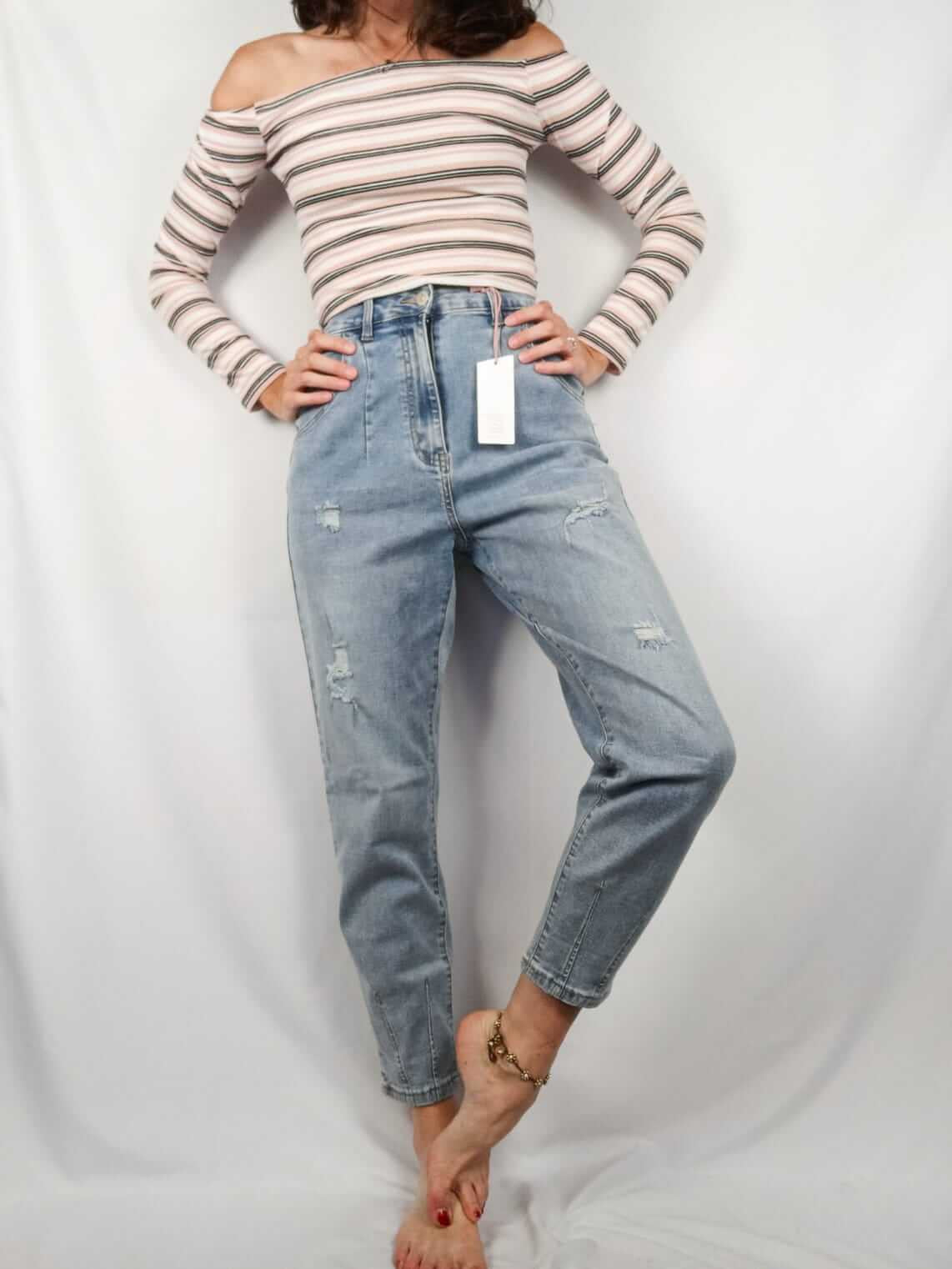 LETIZ.Pantalones denim anchos T.xs