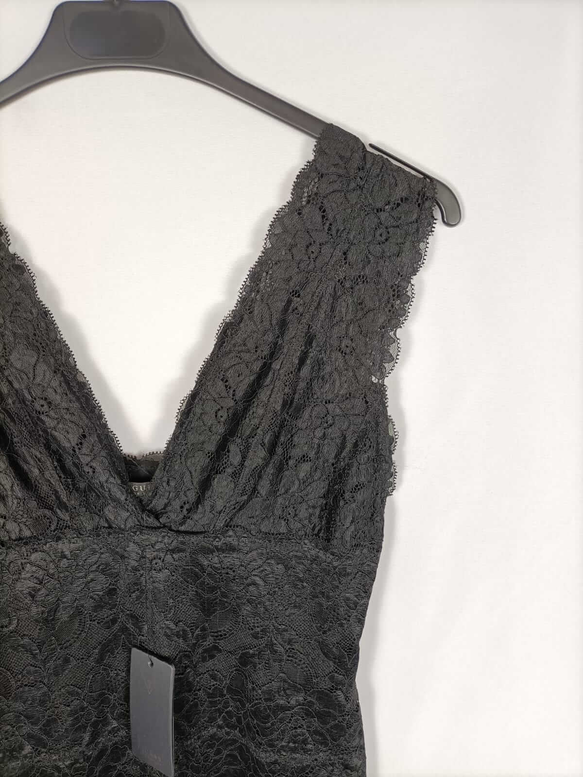 GUESS. Vestido negro encaje T.s