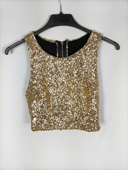 OTRAS. Top dorado lentejuelas tu (s/m)