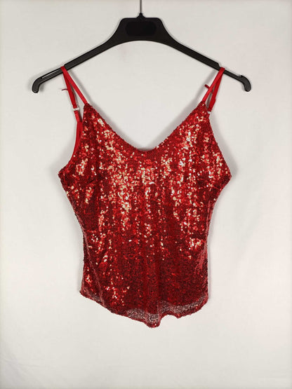 OTRAS. Top lentejuelas rojas TU (s/m)