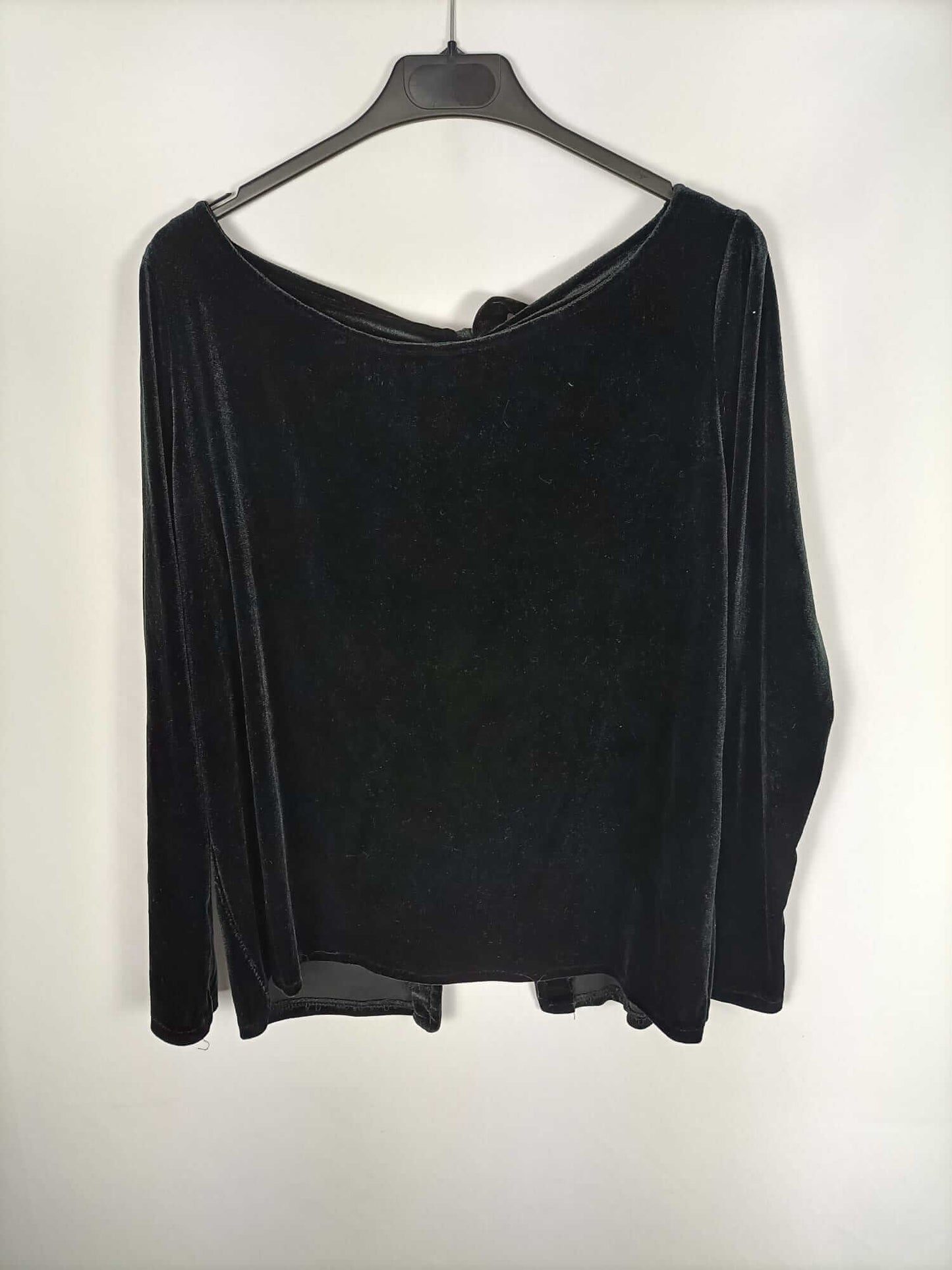 OTRAS. Camiseta negra terciopelo TU (m/l)