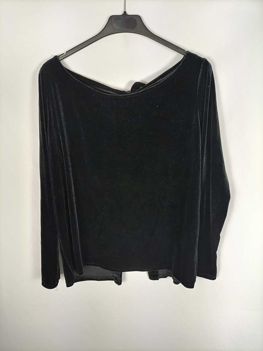 OTRAS. Camiseta negra terciopelo TU (m/l)