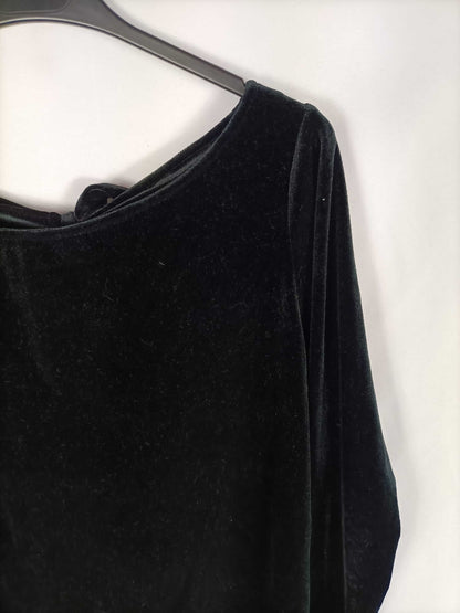 OTRAS. Camiseta negra terciopelo TU (m/l)