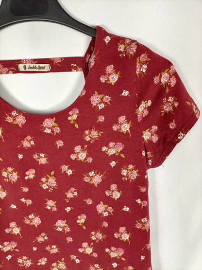 DOUBLE AGENT. Camiseta burdeos T.s