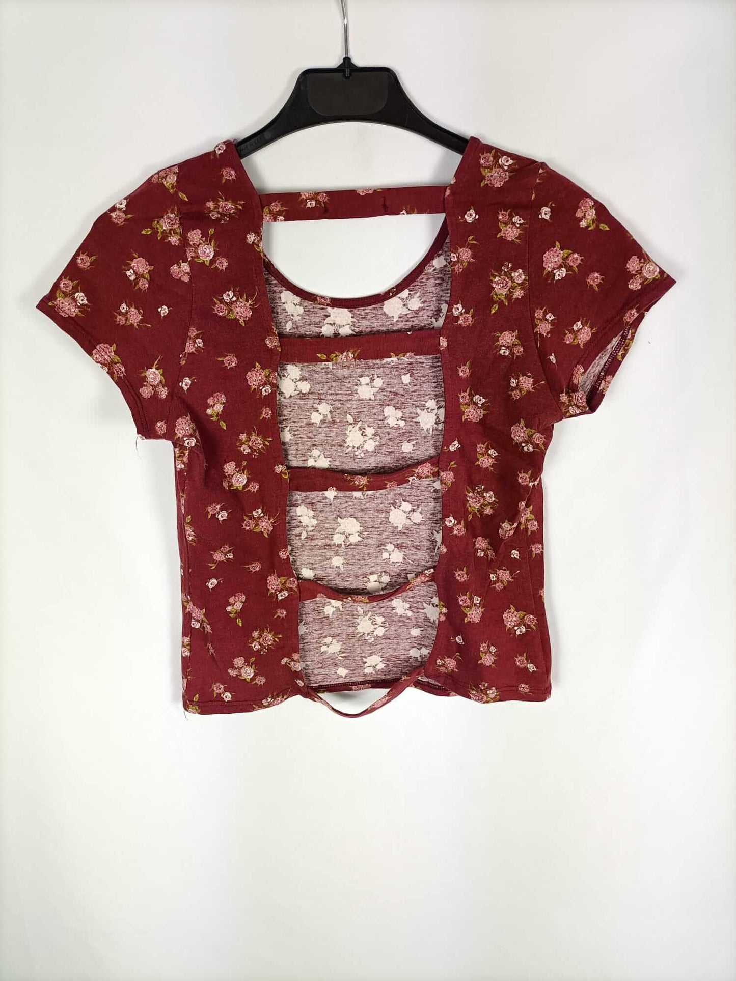 DOUBLE AGENT. Camiseta burdeos T.s