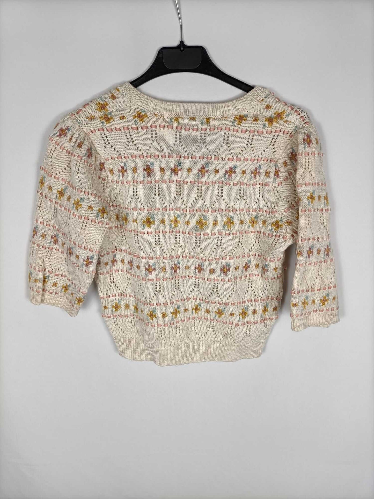 ZARA.Jersey cortito mangas 3/4 T.s