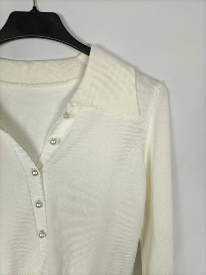 OTRAS.Rebeca/top punto blanco roto TU (xs/s)