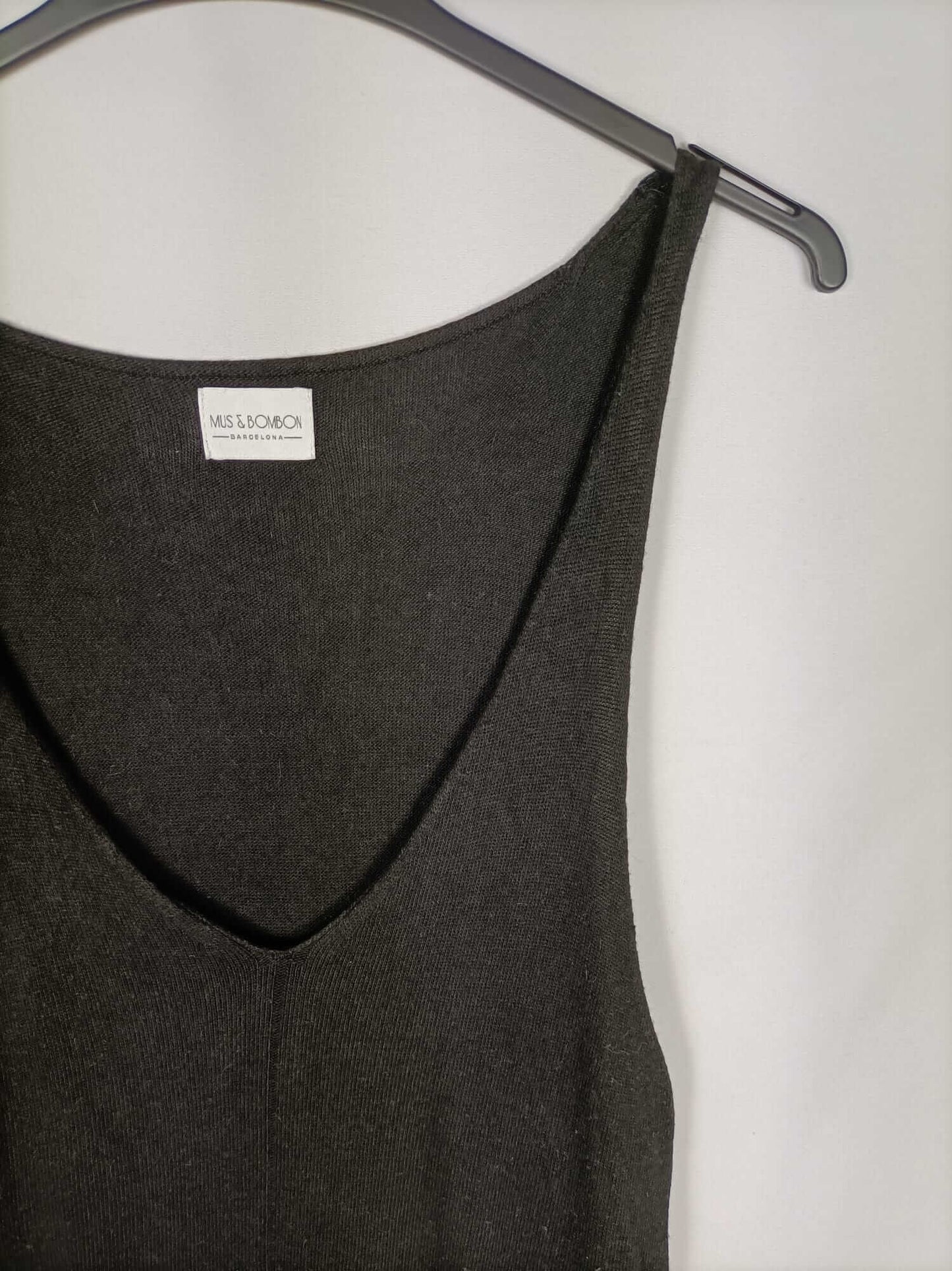 MUS & BOMBON. Vestido negro punto T.u (s/m)
