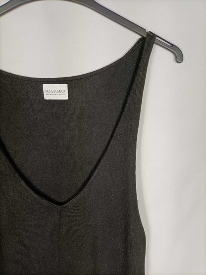 MUS & BOMBON. Vestido negro punto T.u (s/m)