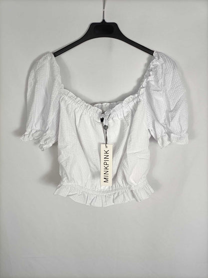 MIKPINK. Top blanco T.m