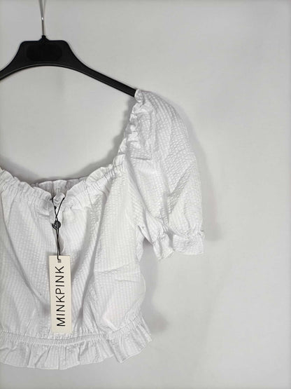 MIKPINK. Top blanco T.m
