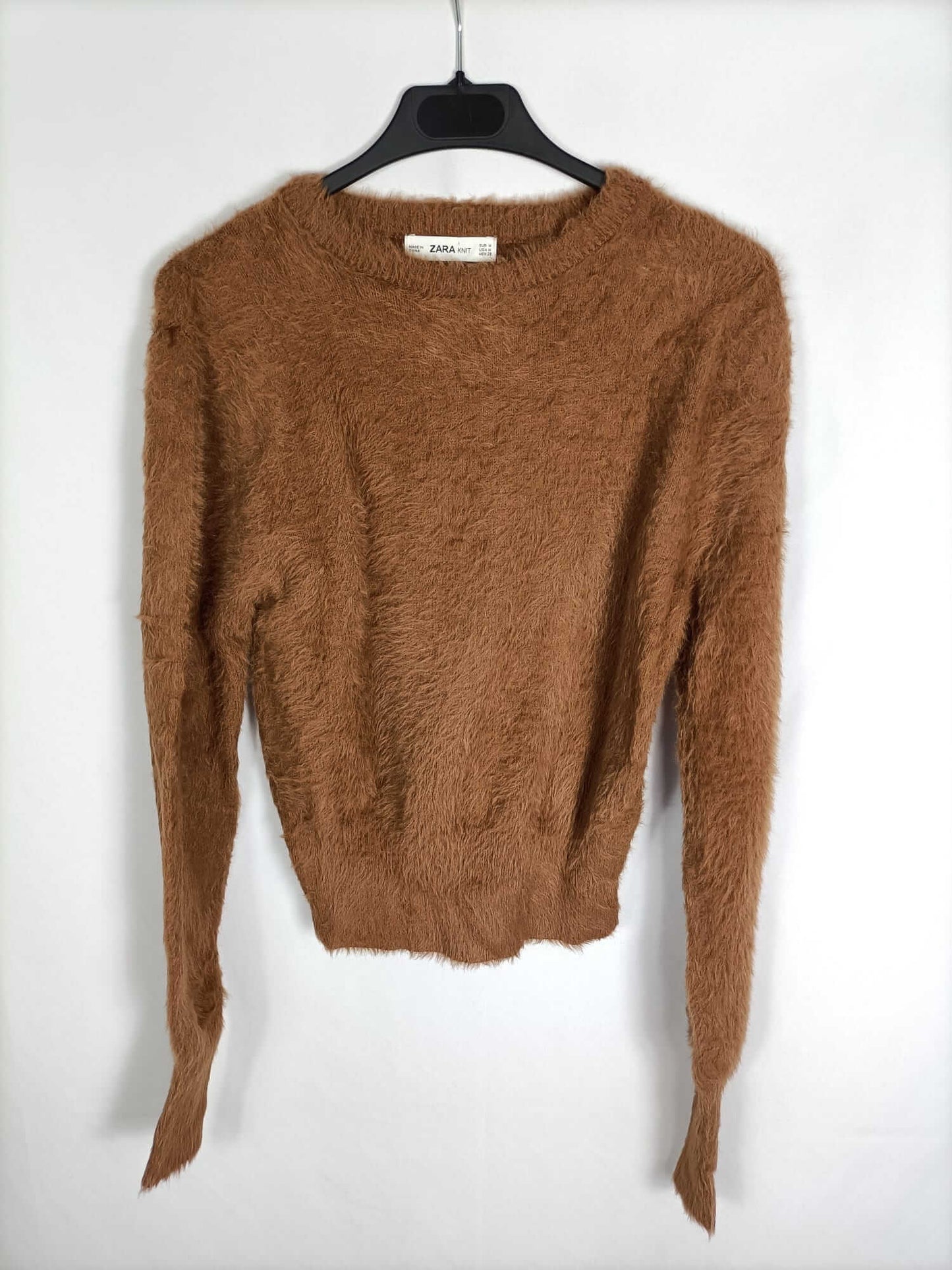 ZARA. Jersey camel pelito T.m
