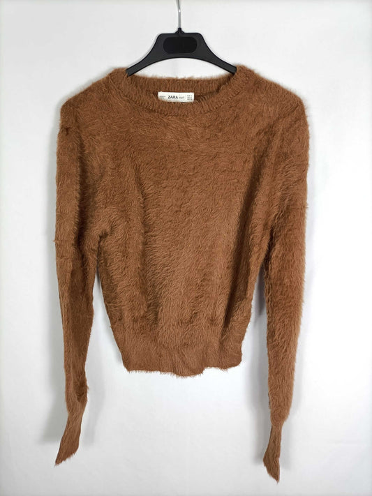 ZARA. Jersey camel pelito T.m