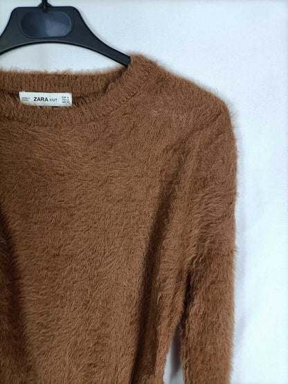 ZARA. Jersey camel pelito T.m