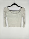 PULL&BEAR. Top canalé rayas T.l