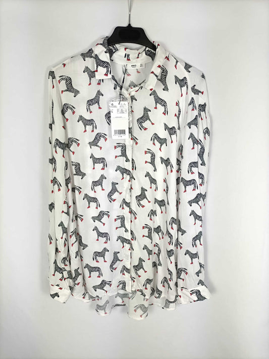 MANGO. Camisa cebras T.l