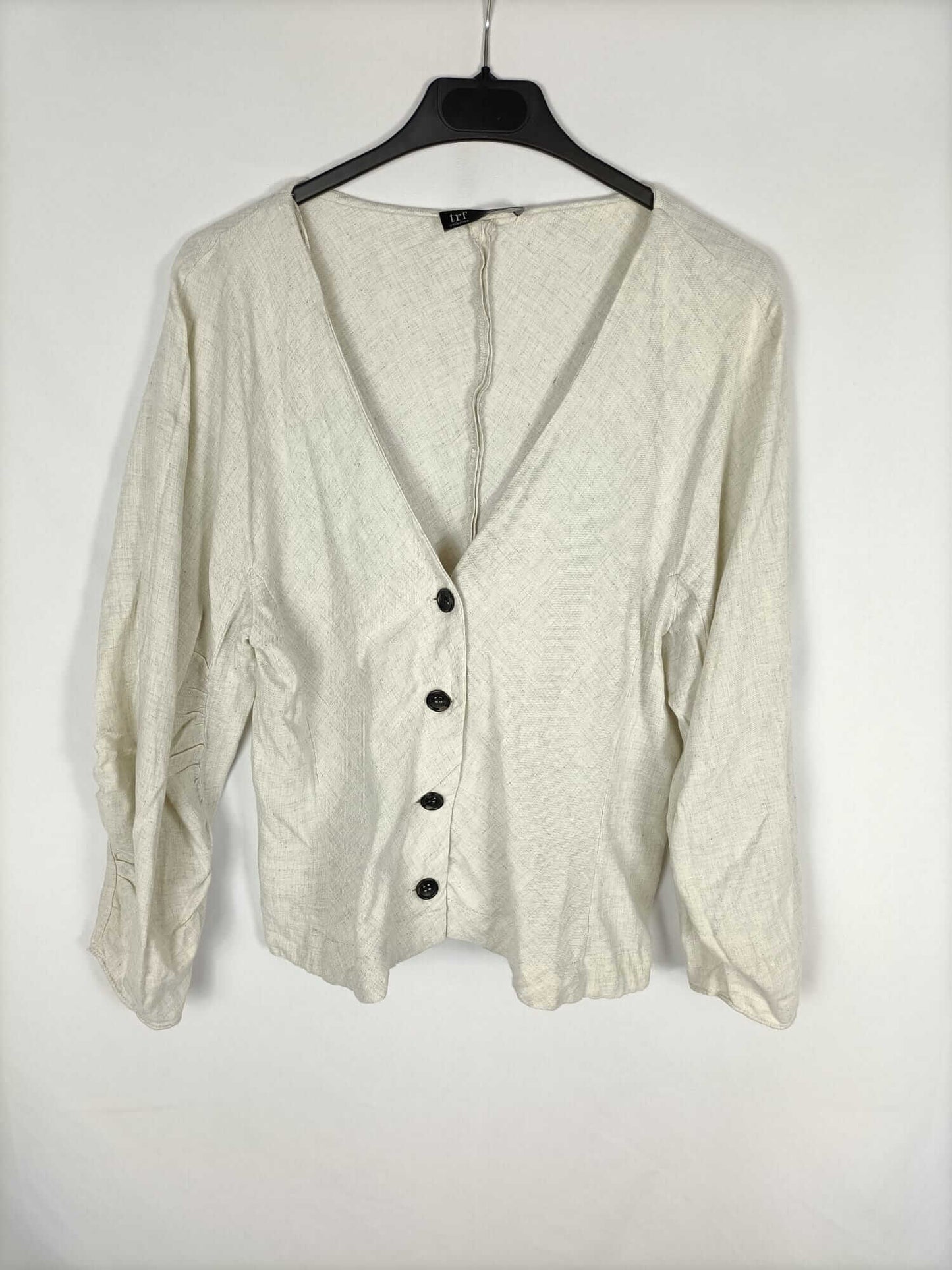 ZARA. Mottled beige blouse Tm