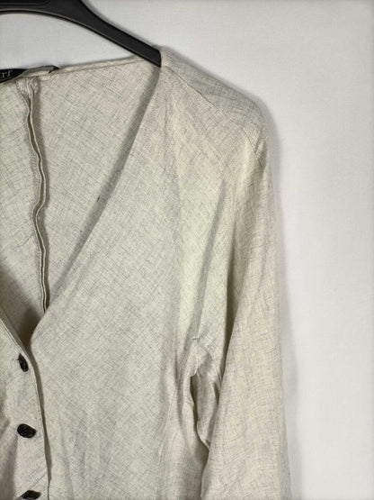 ZARA. Mottled beige blouse Tm