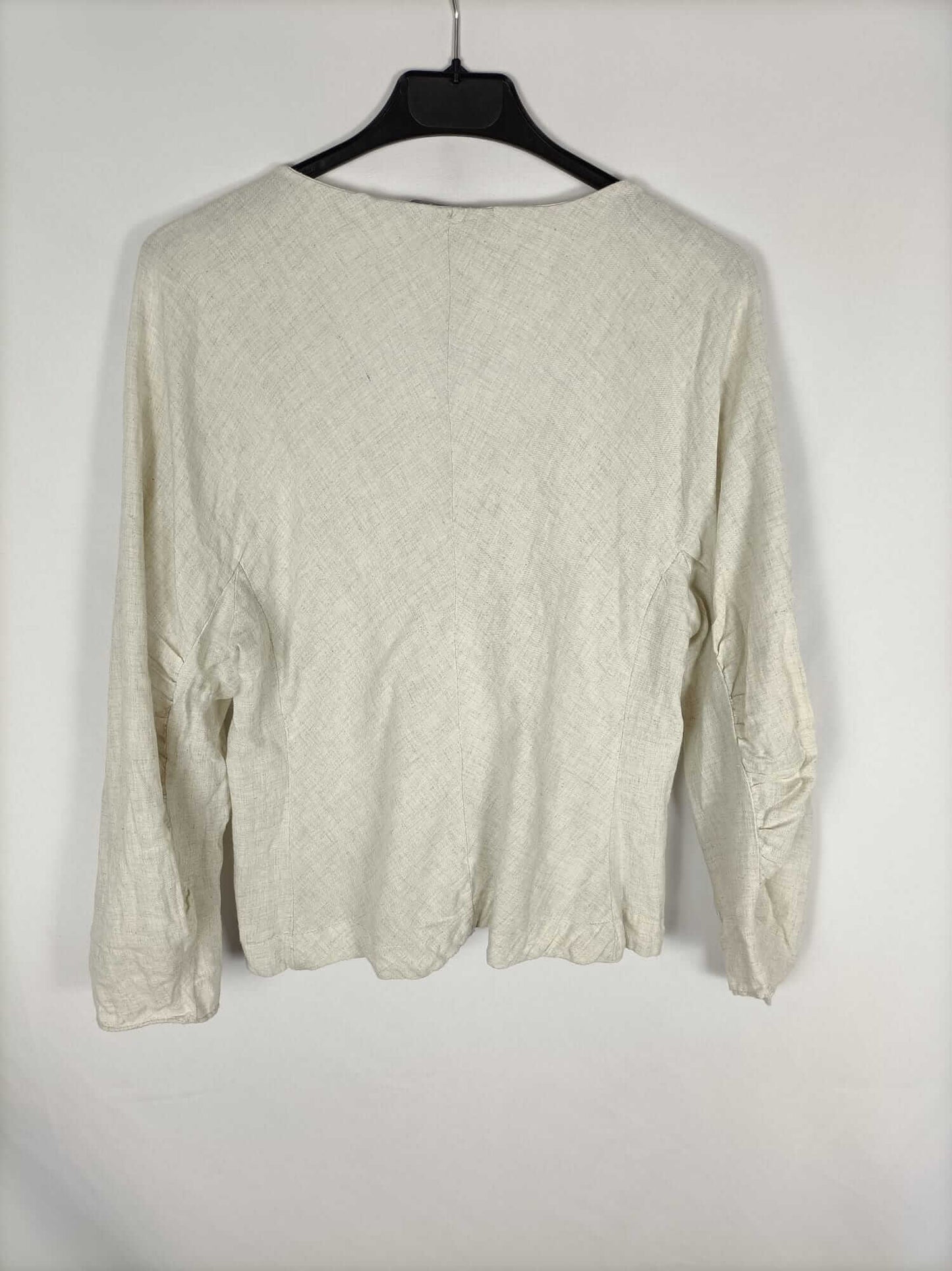 ZARA. Mottled beige blouse Tm