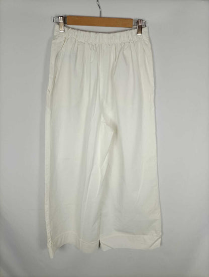 OYSHO. Pantalón blanco palazzo T.m
