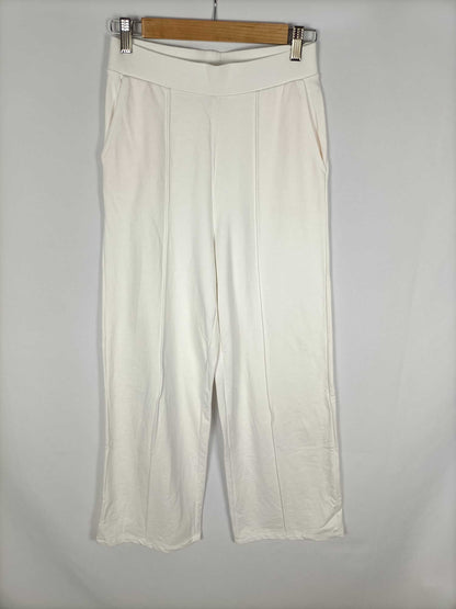 STRADIVARIUS. Pantalón elástico blanco T.s