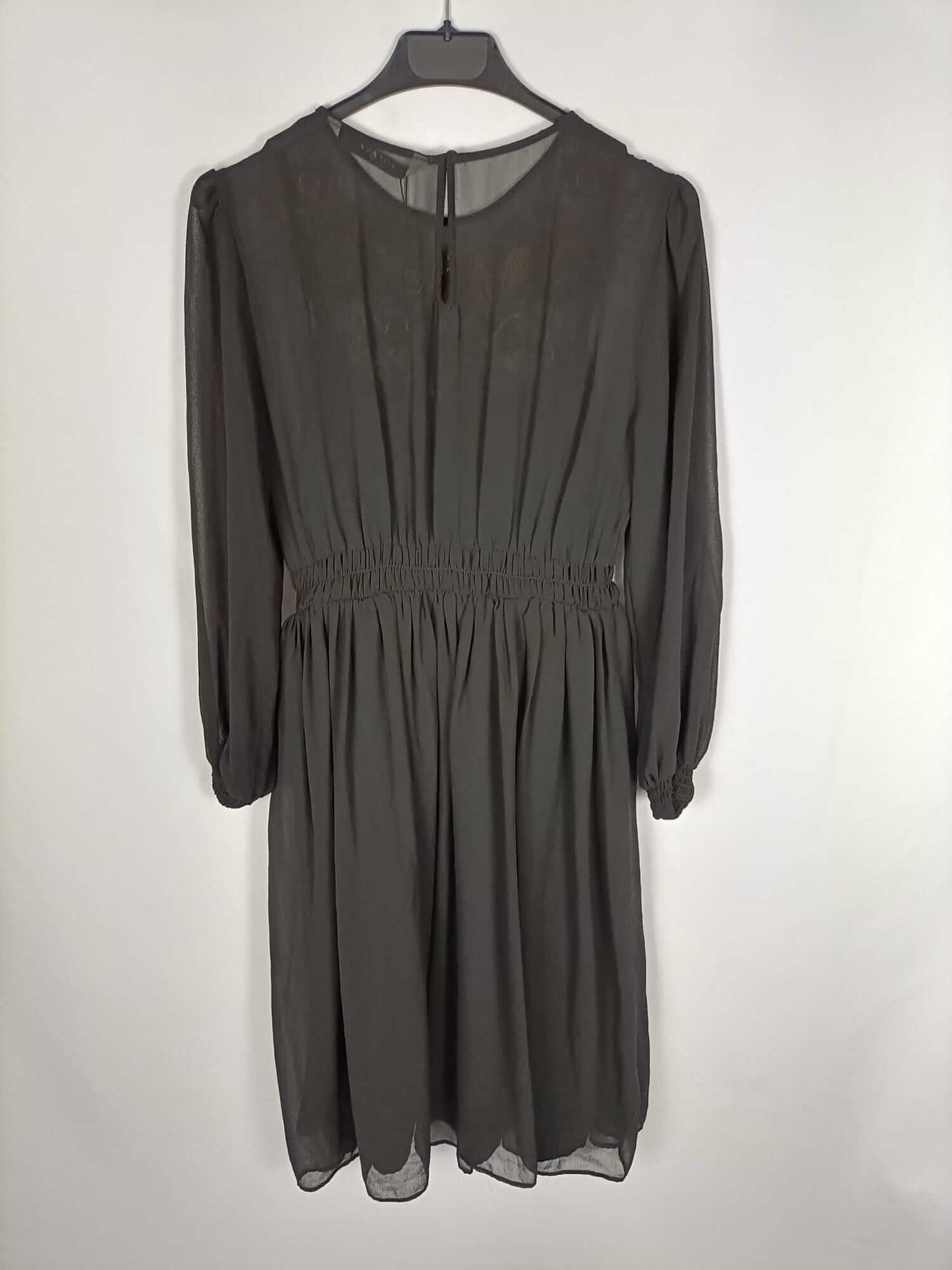 ZARA. Black embroidered dress Tm