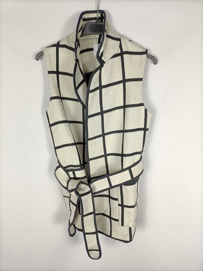 PAULA JUNYET. Chaleco cuadros T.s