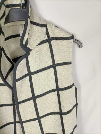 PAULA JUNYET. Chaleco cuadros T.s