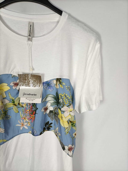 STRADIVARIUS. Camiseta pañuelo T.l