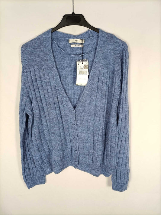 MANGO. Rebeca azul jaspeada T.m