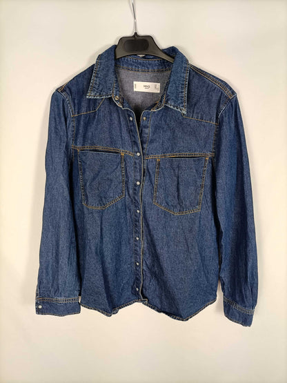 MANGO. Camisa/sobrecamisa vaquera T.s
